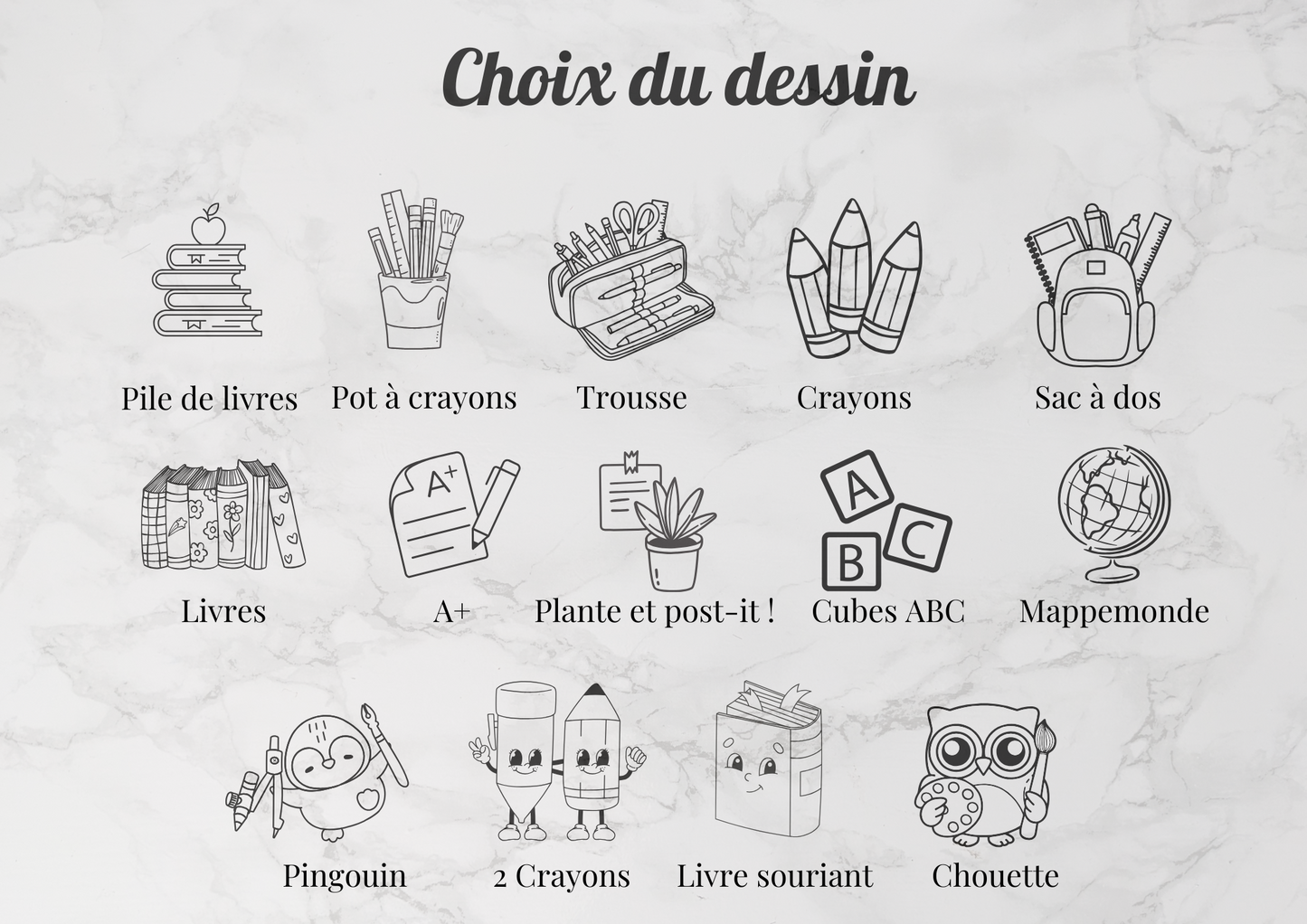 Support à Post-it personnalisé – Cadeau fin d’année maîtresse / ATSEM / nounou