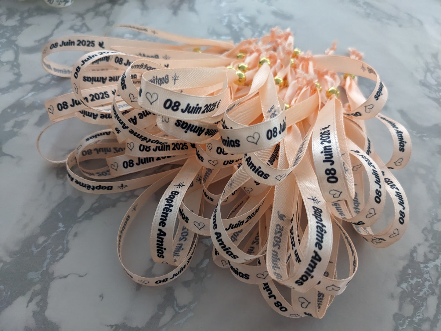 cadeau invité, bracelet personnalisé coulissant