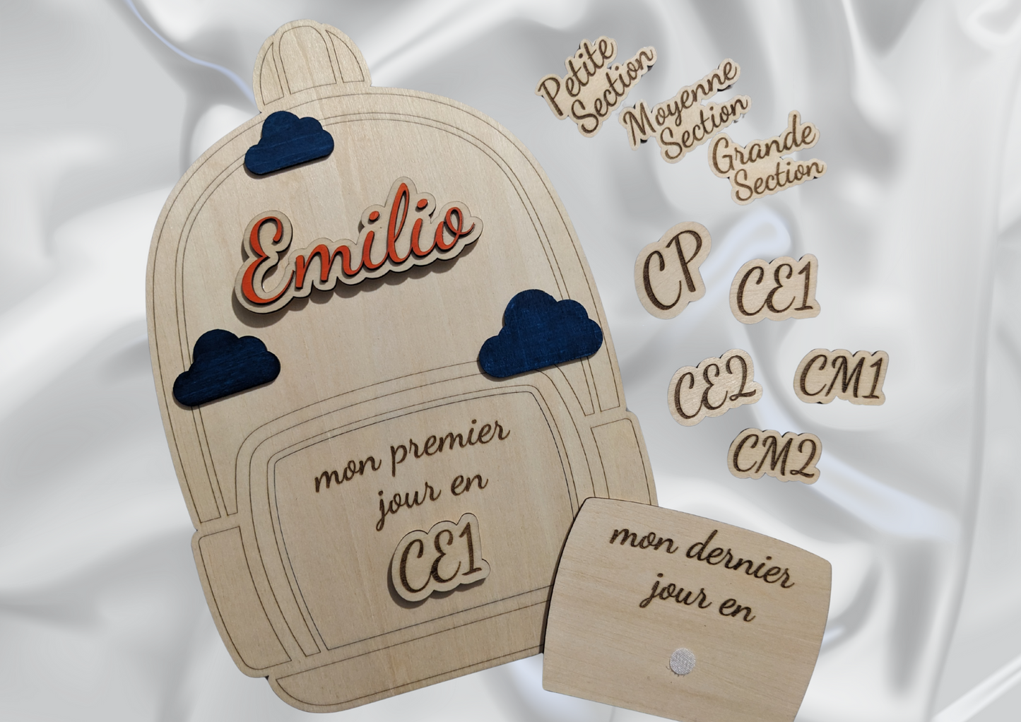 panneau mon premier jour cartable et nuage