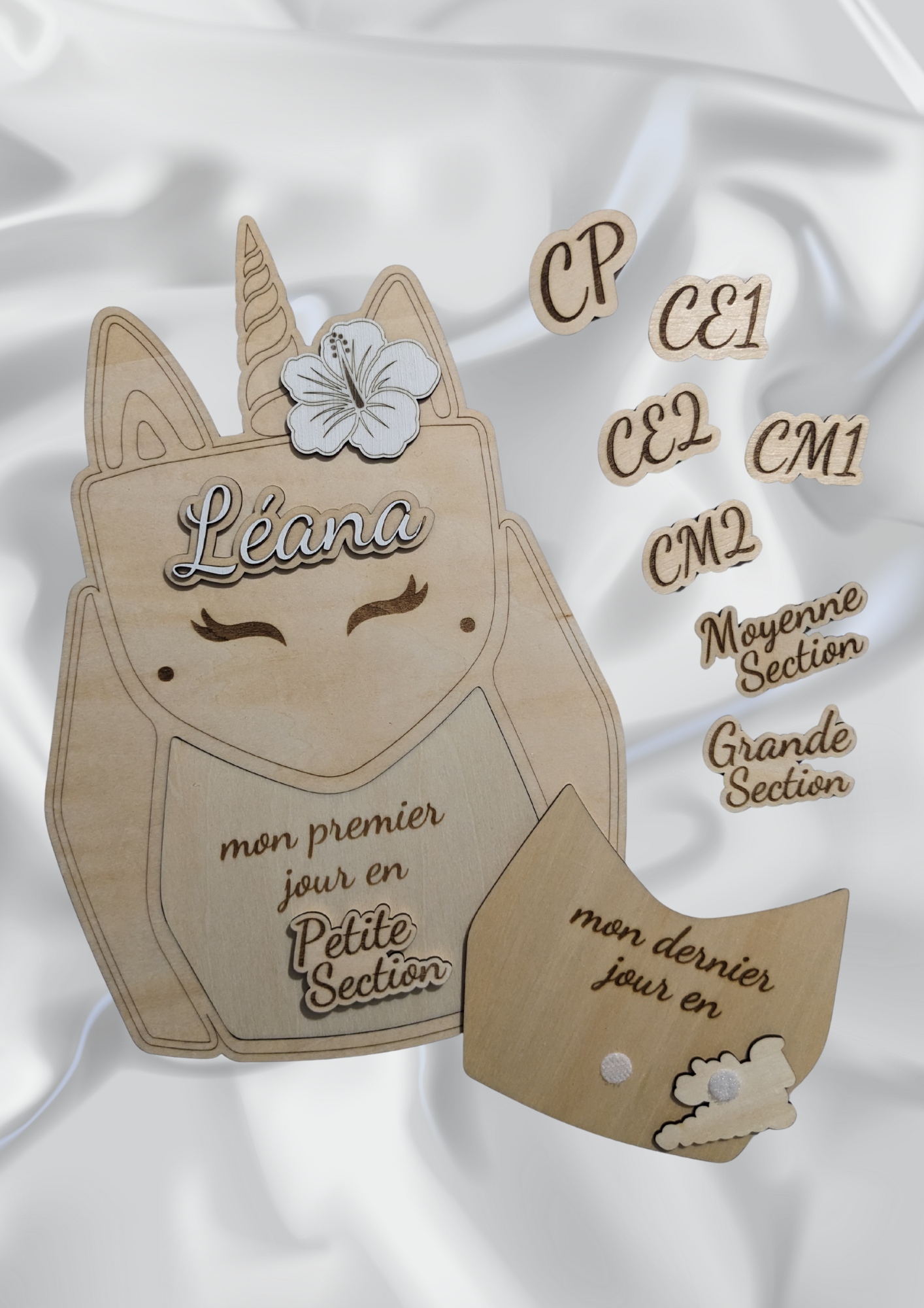 mon premier jour en, modèle licorne