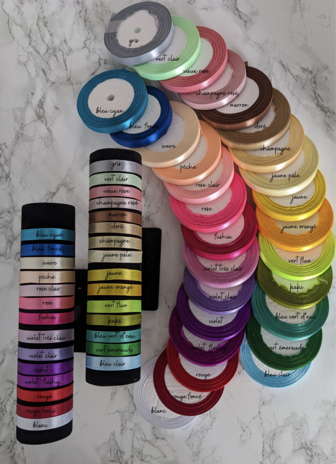 rubans satins, couleurs aux choix