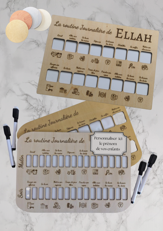 Tableau de routine pour enfant