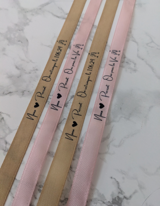 Bracelet Satiné Personnalisé  – Cadeau Invité & Souvenir d’Événement - Bracelet Satiné à nouer