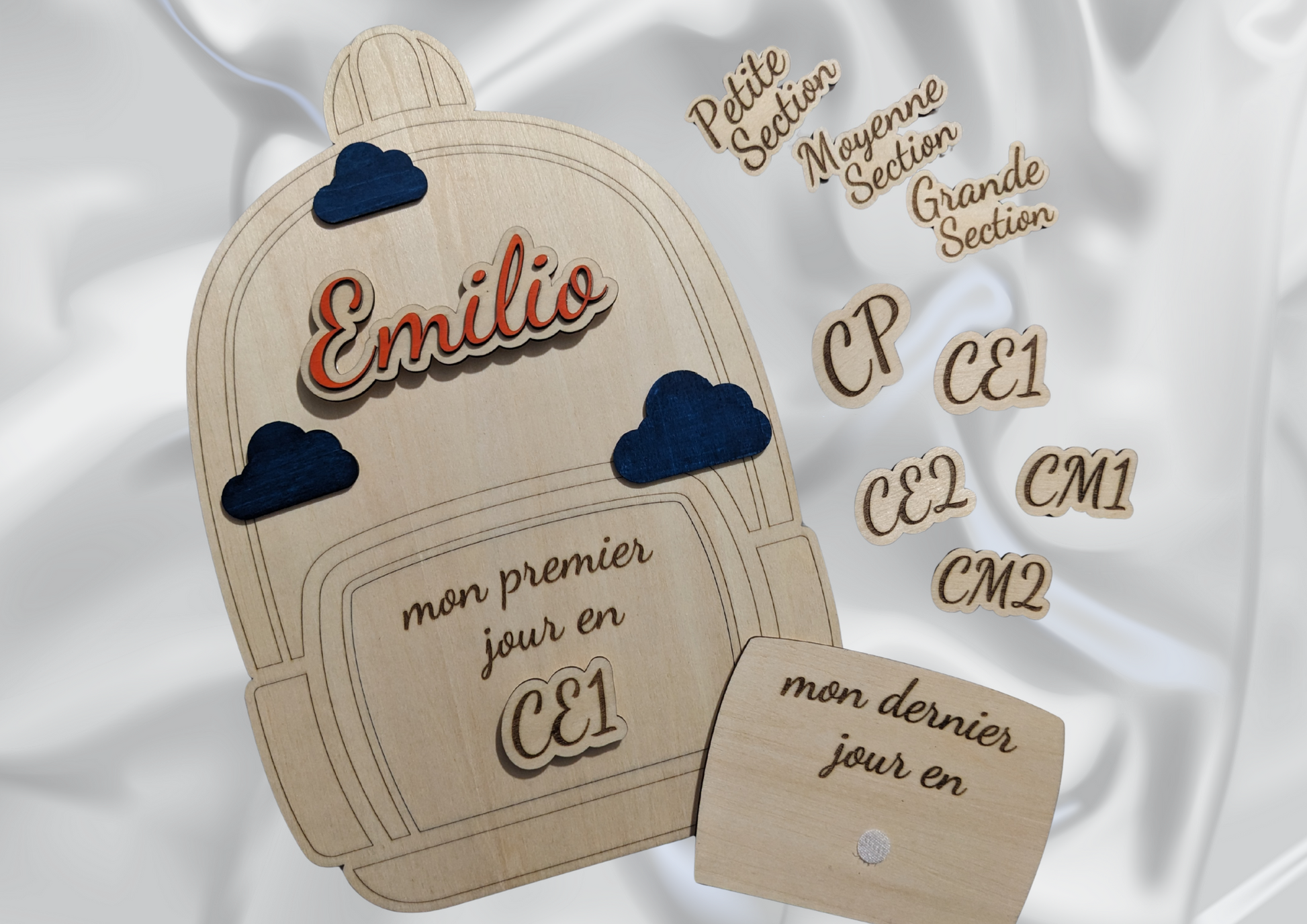 panneau mon premier jour cartable et nuage